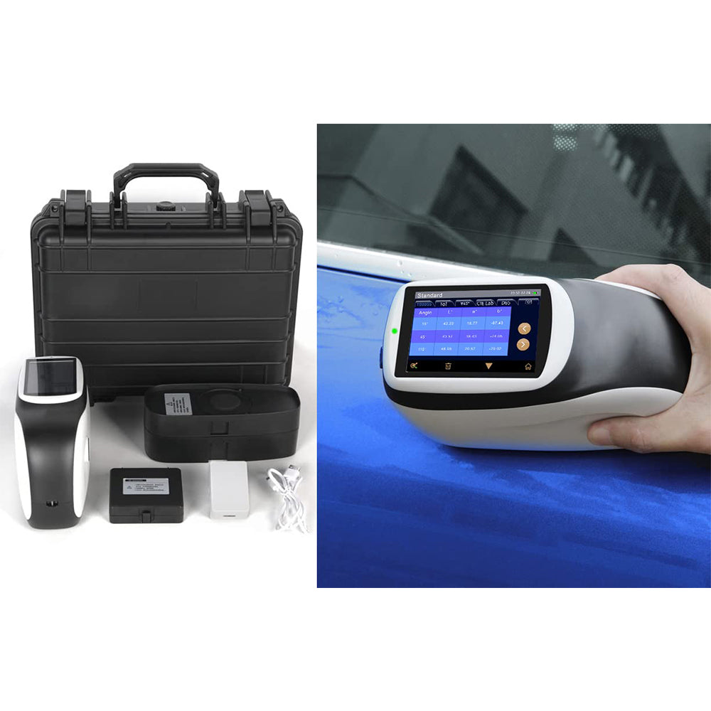 VTSYIQI Tri-angle Spectrophotometer Three Angles Spectrophotometer with Measuring Angles 15° 45° 110° Touch Screen Measuring Aperture Φ12mm Observer Angle  2°/10° Single Measurement Average Measurement Continuous Measurement