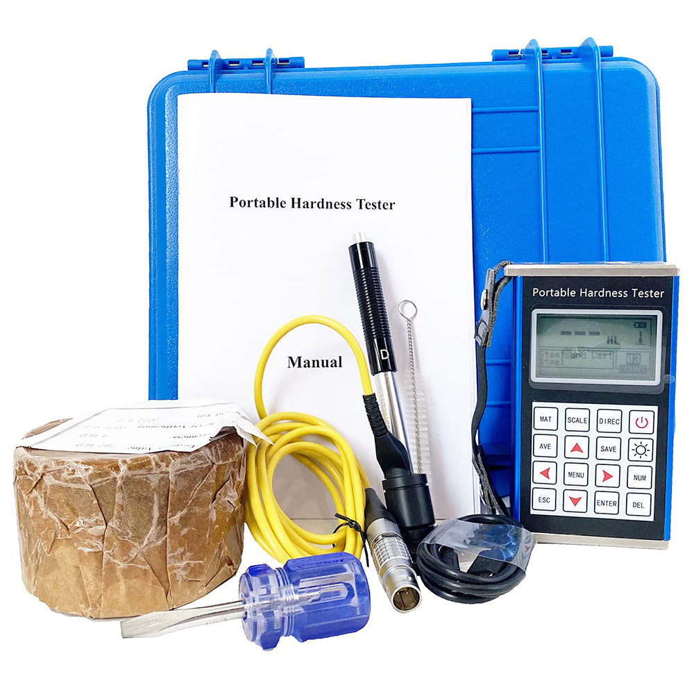 VTSYIQI Portable Leeb Hardness Tester Leeb Hardness Testing Equipment for Steel Cast Steel Stainless Steel Aluminum Alloy Brass Copper Bronze Etc with Hardness Scales HLD HL HB HRB HRC HRA HV HS
