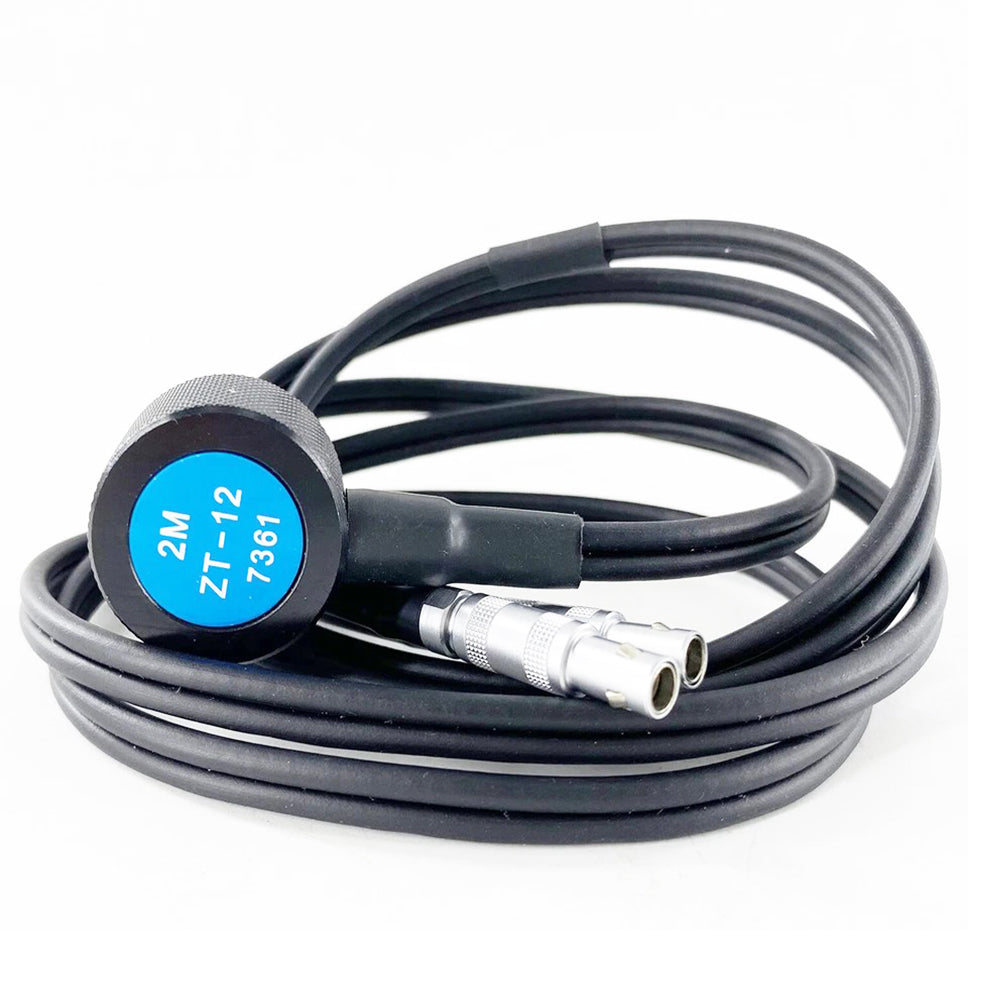 VTSYIQI ZT-12 Ultrasonic Thickness Gauge Transducer 2MHz Cast Iron Probe with Crystal Diameter 12mm Frequency 2MHz Measurement Range 4.0-300mm for Ultrasonic Thickness Gauge UM-1 UM-1D UM-2 UM-2D UM-4