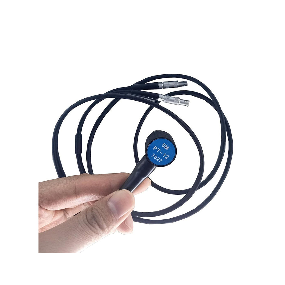 VTSYIQI Ultrasonic Thickness Gauge Probe  PT-12 Ultrasonic Thickness Transducer with Measurement Range 1.0-150mm 10mm Crystal Diameter for UM Series Ultrasonic Thickness Gauge