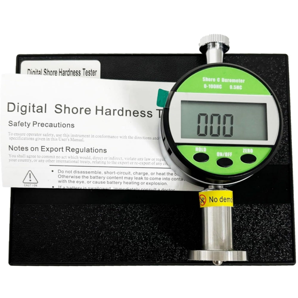 VTSYIQI Digital Shore C Durometer Shore Hardness Tester for Testing Rubber Plastic Microporous Material,Etc with Needle Stroke 2.5mm Needle Head Size SR2.5mm Measuring Value 0 To 100HC Hold Value Function
