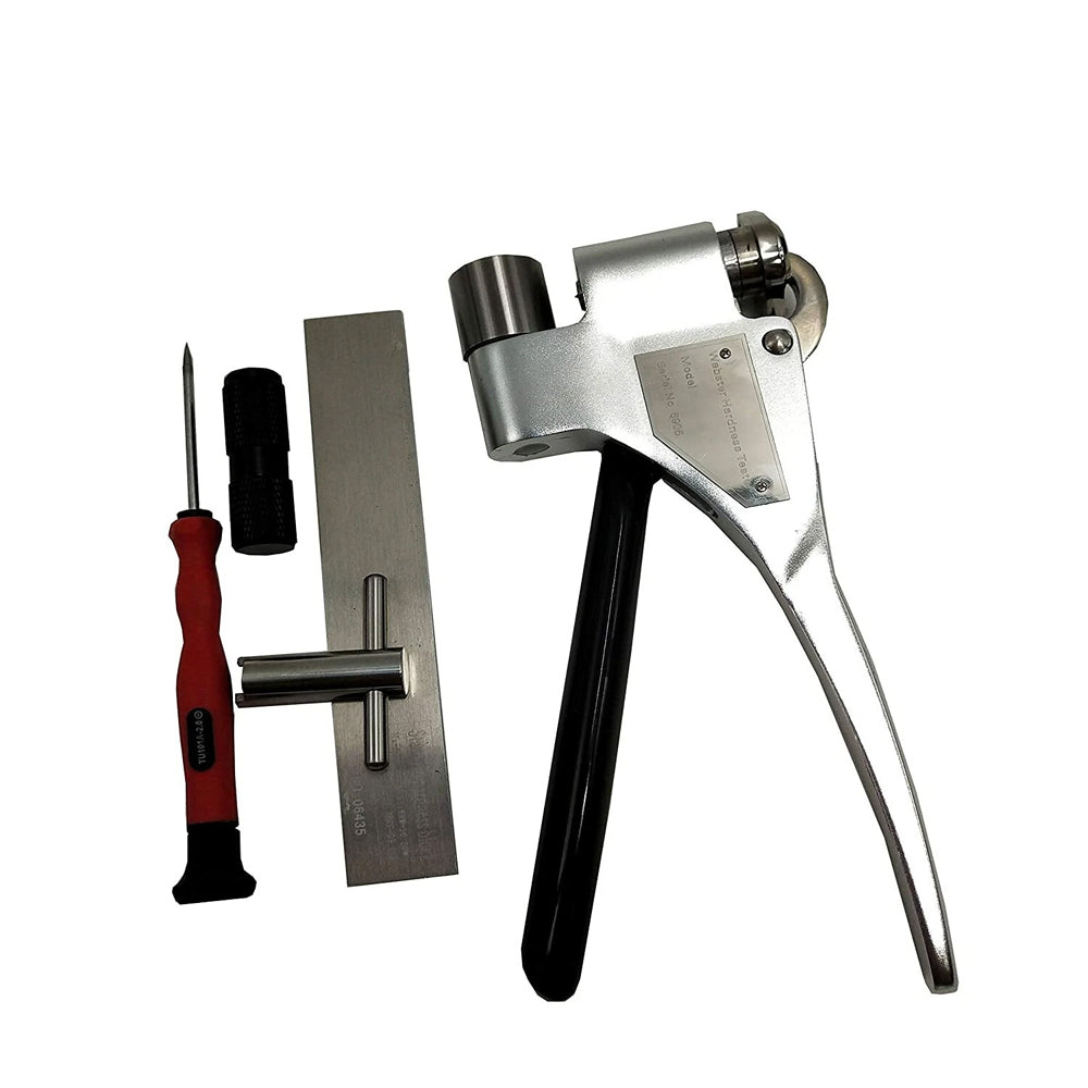 VTSYIQI Portable Webster Hardness Tester Webster Aluminium Hardness Tester for Testing Soft Stainless Steel Sheets Cold-Rolled Steel Etc with Thickness 0.6~6mm Inner Diameter Over 10mm  Hardness Range 50-90HRB