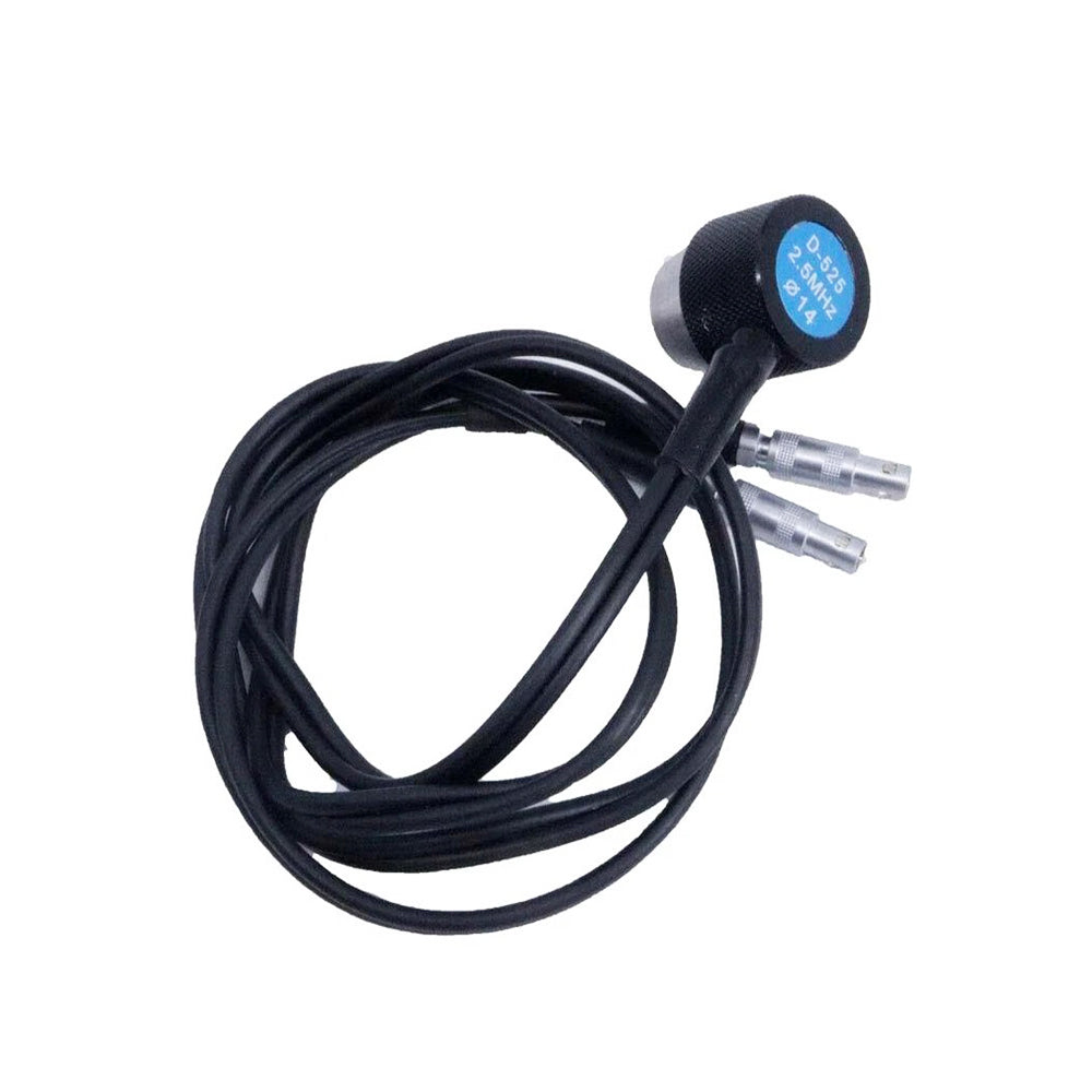 VTSYIQI Coarse-grain Ultrasonic Thickness Probe Sensor Transducer with Frequency 2.5MHz Crystal Size 14mm Minimum Pipe Diameter Φ20mm for Thick Highly Attenuating or Highly Scattering Materials