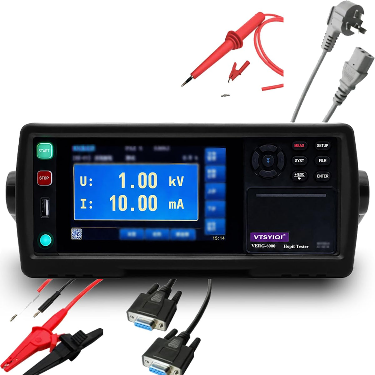 VTSYIQI AC DC Withstand Voltage Insulation Tester wtih AC Withstand Voltage Rate Ouput AC 5.000kV/20mA DC Withstand Voltage Rate Output DC 6kV/10mA Test Functions AC Withstand Voltage DC Withstand Voltage Insulation Resistance