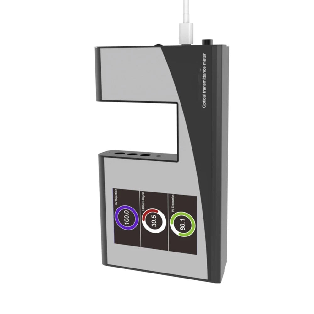 VTSYIQI Portable Light Transmittance Meter Film Light Transmission Meter with Measuring Wavelength Range Visible Light 380nm-760nm Infrared Peak Wavelength 940nm 1400nm Infrared Full Band Resolution 0.1%