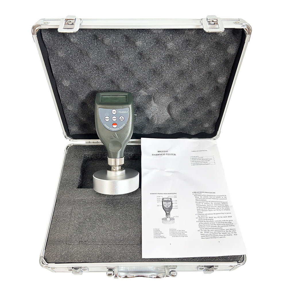 VTSYIQI Digital Shore F Hardness Tester Meter Sponge Foam Durometer with Measurement Range 10 to 90HF Resolution 0.1HF for Sponge Soft Foam Pillow Polyurethane Rubber