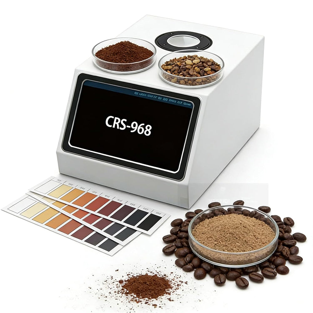 VTSYIQI Coffee Roast Colorimeter Digital Coffee Spectrophotometer Measurement Tool with 50mm Aperture D/8 Illumination SCI 100mm Sphere for Roasted Coffee Beans CIE LAB SCAA Value 10000 Storage
