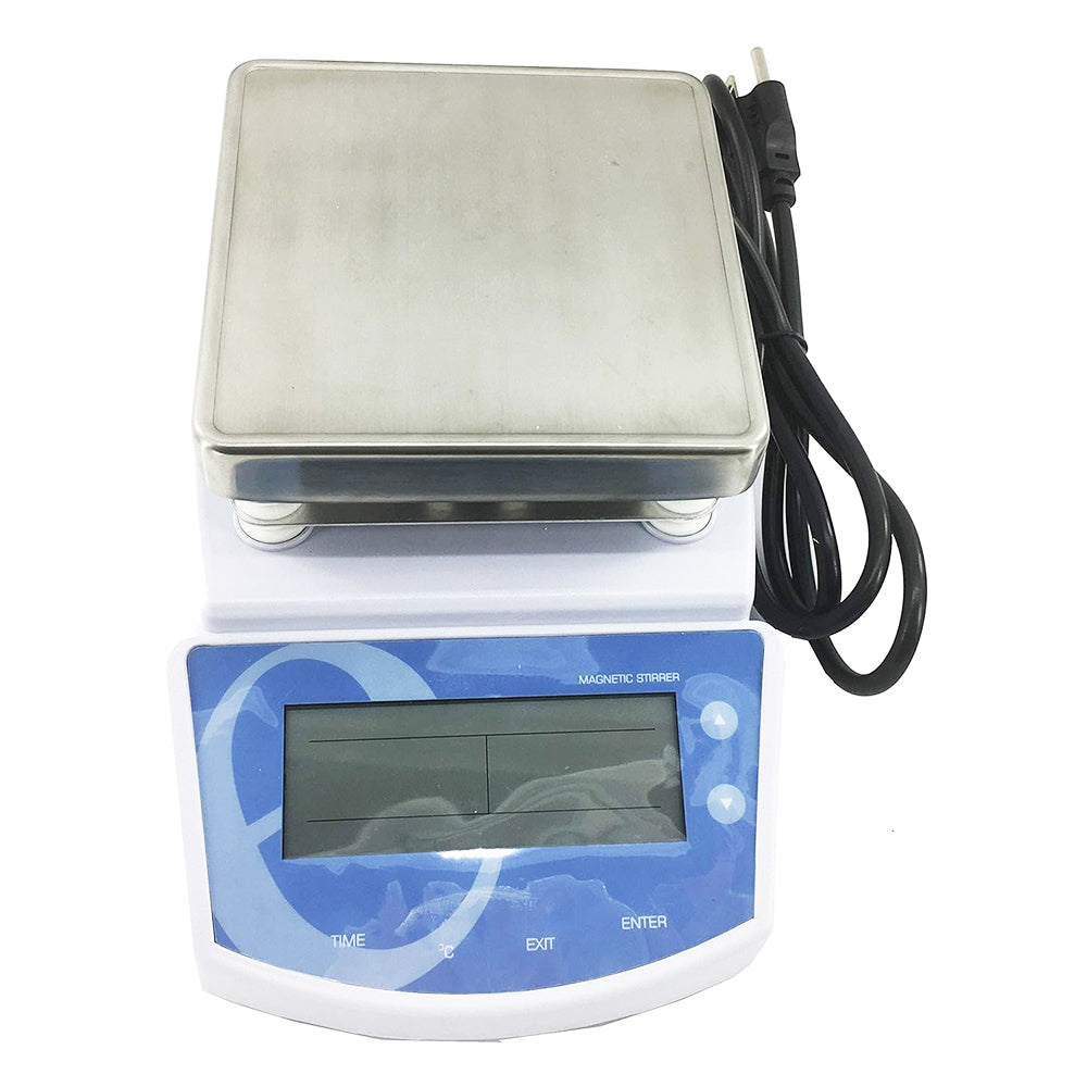VTSYIQI Digital Thermostatic Magnetic Stirrer with Maximum Stirring Volume 2L Stirring Speed 0 to 1250rpm Temperature and Time One Point Temperature Calibration  Max Temperature 300 Degree Celsius