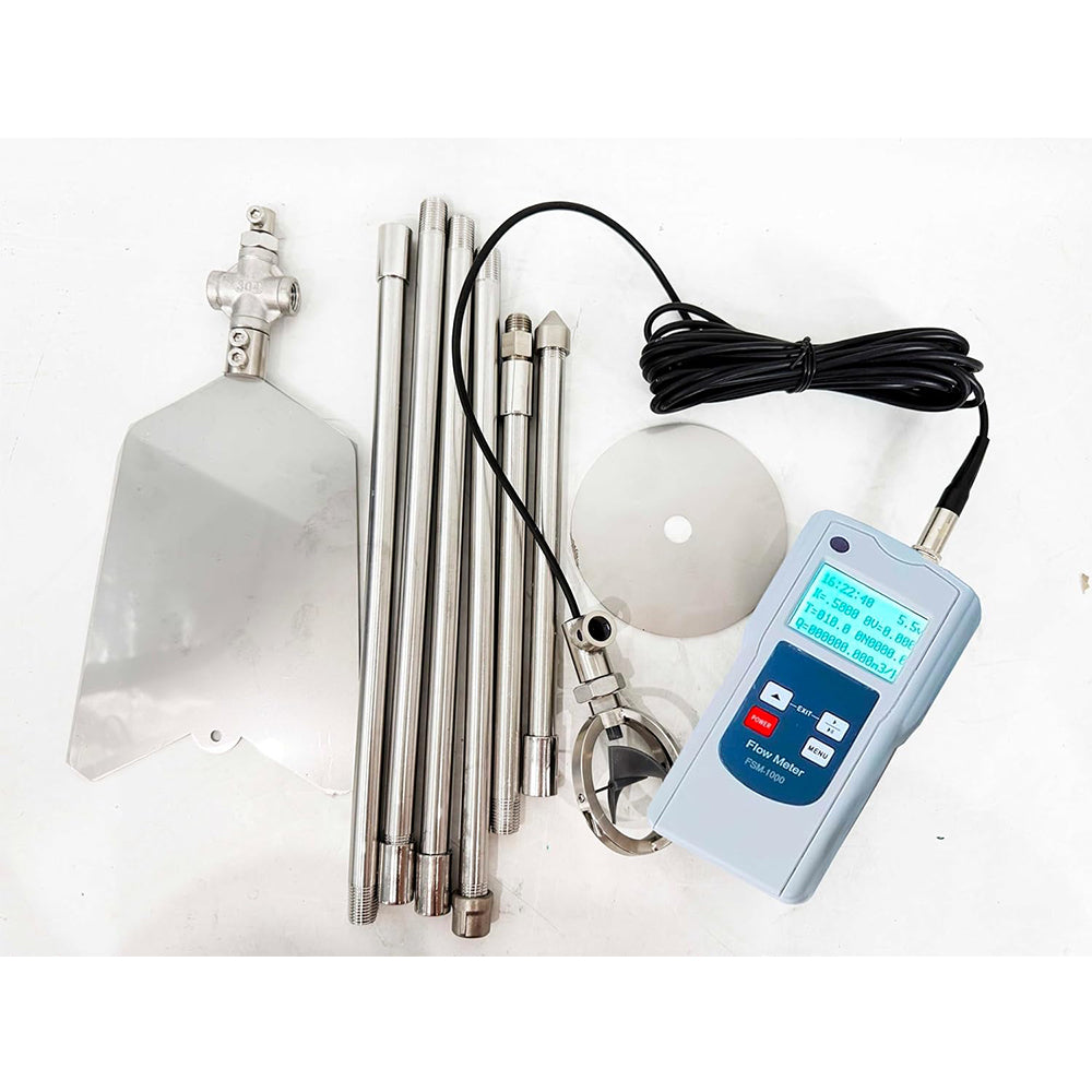 VTSYIQI Water Flow Rate Meter Open Channel Water Speed Meter with Speed Range 0.01 to 10.00m/s Temperature Range -10°C to 50°C  Pole Positioning Measurement Method Current Measurement Error ≤1.5% LED Backlight