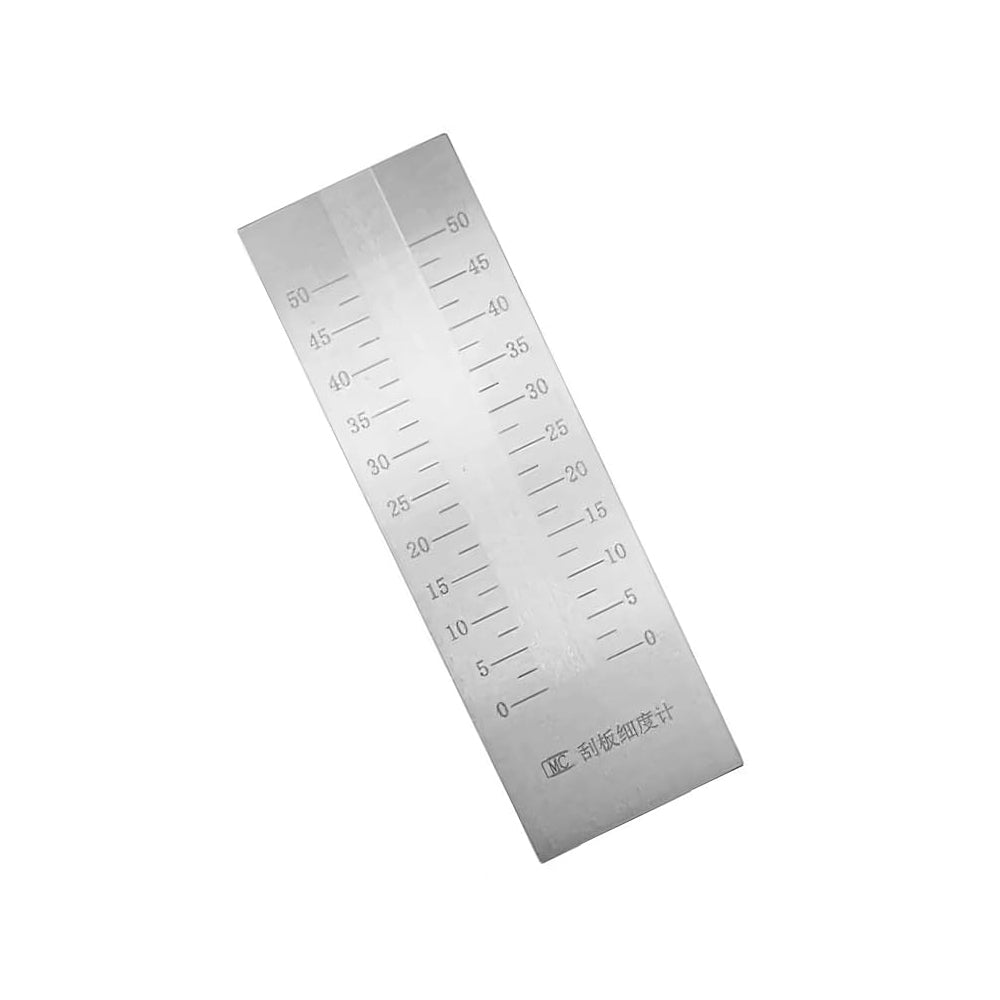 VTSYIQI Fineness of Grind Gauge 0-50μm Fineness Meter with 2 Scrapers Stainless Steel Scale Range 0-50μm GB/T1724-93 Standard Indexing Value 2.5μm
