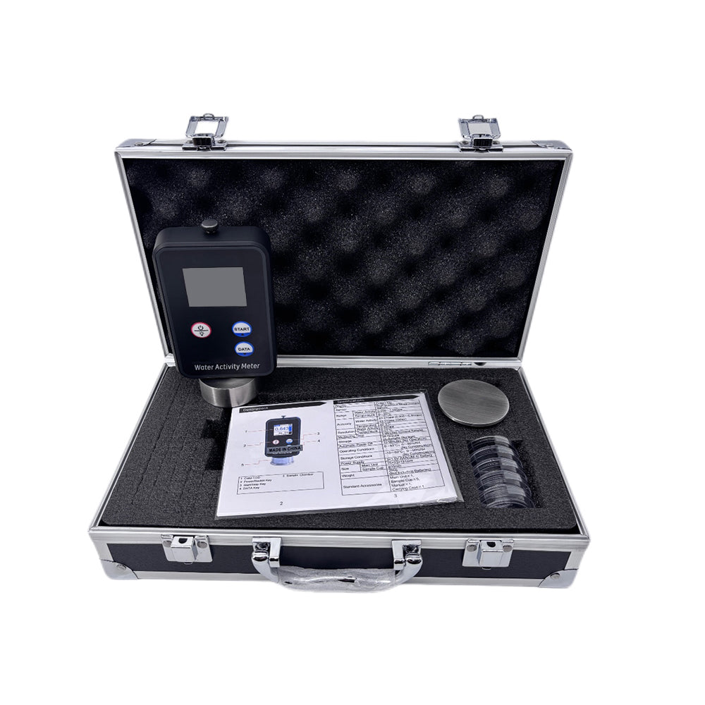 VTSYIQI Water Activity Meter AW Meter Monitor with Range 0.000-1.000aw Resolution 0.001aw Accuracy ±0.010aw 99 Groups Data Storage Color LCD Display Used in Food Processing Feed Production Etc