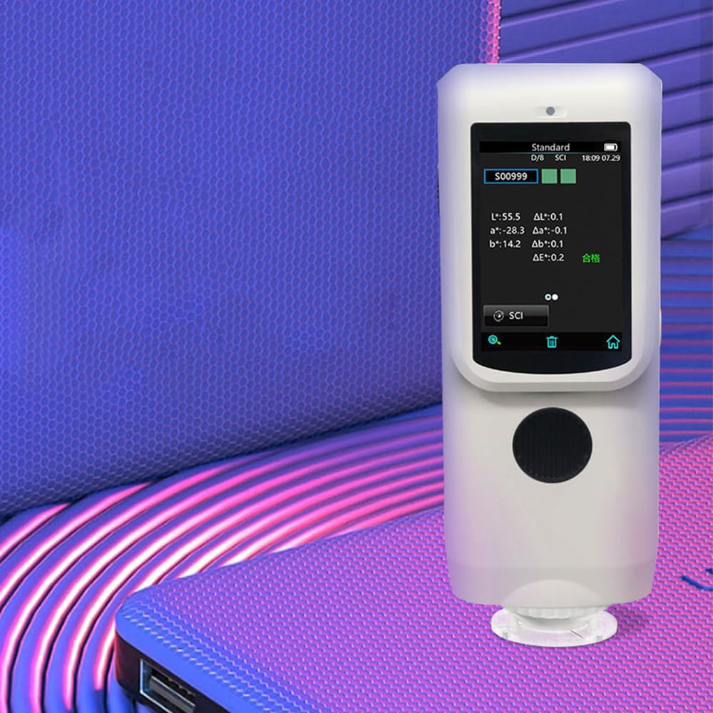 VTSYIQI Handheld Spectrophotometer Color Difference Measurement Tool with Display Accuracy 0.1 Aperture Ø8mm Repeatability ΔE*ab＜0.1 TFT True Color 3.5inch ASTM ISO Standard