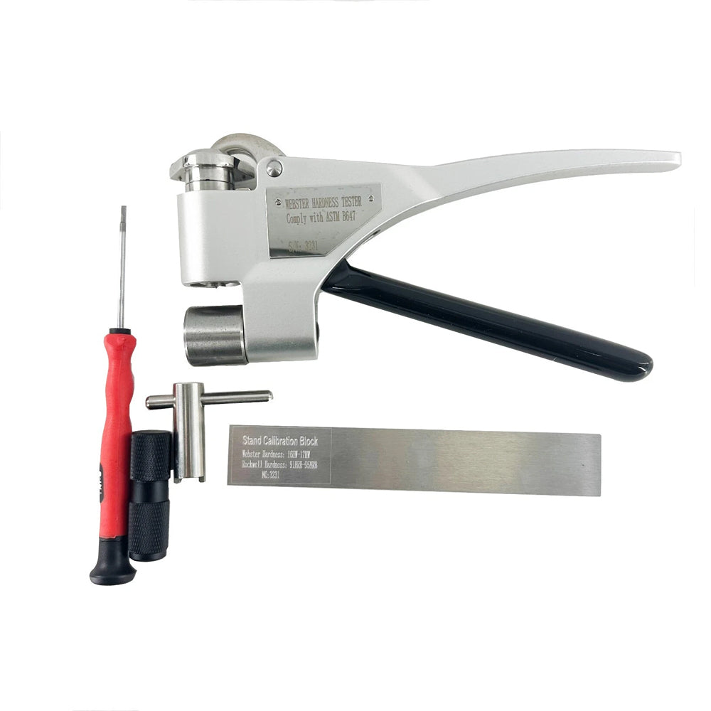 VTSYIQI Webster Hardness Scale Tester Webster Hardness Meter with Measuring Scope 0-20HW Hardness Range 50-90HRB  Thickness 0.6~6mm Inner Diameter Over 10mm for Testing Soft Stainless Steel Sheets Cold-Rolled Steel Etc