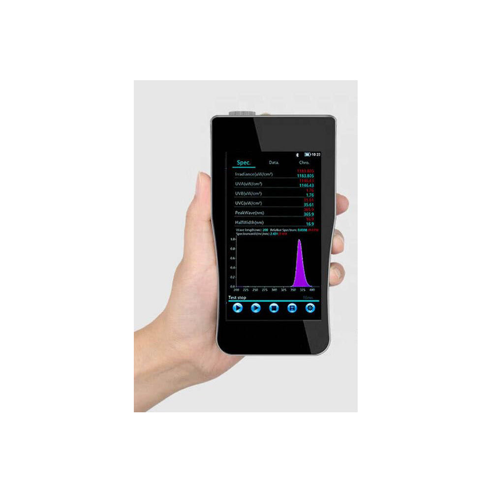 VTSYIQI Portable UV Spectrometer Ultraviolet Irradiation Meter with Wavelength Range 200~400nm Type-C Interface Touch Screen Measurable Parameters Ultraviolet Irradiance  Ultraviolet Hazard Irradiance UVA UVB UVC