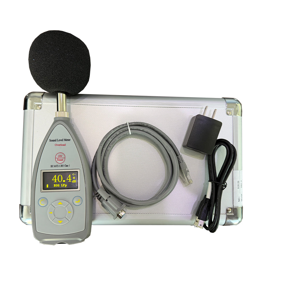 VTSYIQI Class 1 Sound Level Meter Integrating Noise Level Meter Sound Decibel Meter with Integrating Function 10 Hz-20 kHz 25dB(A)-140dB(A) 8000 Groups Data Storage AC DC USB RS232 Output IEC 61672