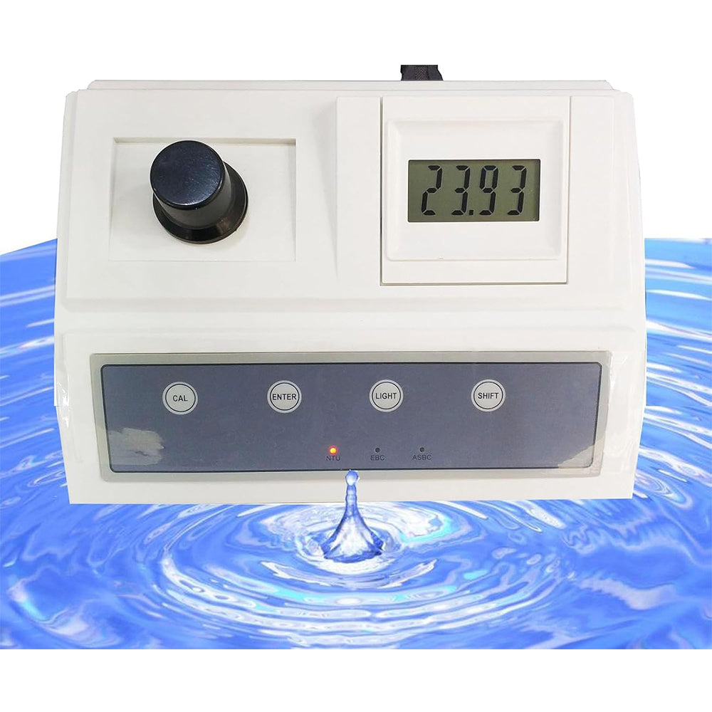 VTSYIQI Table Top Turbidity Meter Benchtop Turbidimeter with Formazine Standard Turbidity Solution Measurement Range 0 to 200 NTU Resolution 0.1NTU for Life Sewage Treatment Plants Etc