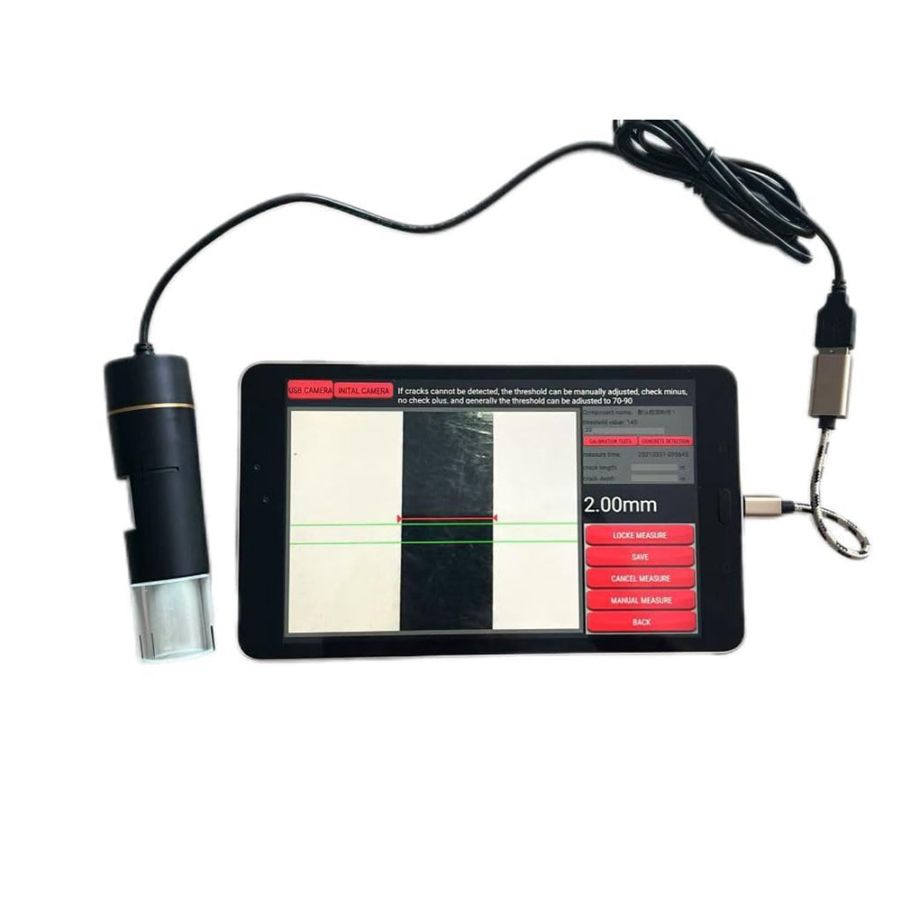 VTSYIQI Concrete Crack Width Gauge Digital Concrete Crack Width Gauge with Interpreting Accuracy 0.01mm Measuring Range 0.01-10mm Automatically Monitor The Real-time Situation of Cracks