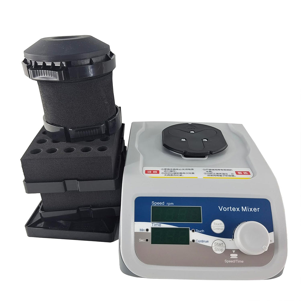 VTSYIQI Digital Lab Vortex Mixer Vortexer with Orbital Shaking Mode 6 Standard Modules Speed Range 200-3000r/min.±15rpm Circumference Diameter 4.6mm for Small Test Tubes Microplates Flasks Shaking