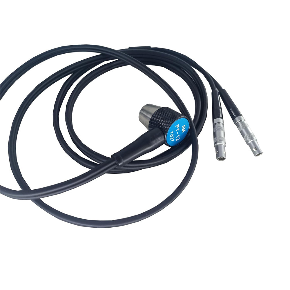 VTSYIQI PT-12 Transducer Probe Ultrasonic Thickness Gauge Sensor Transducer for UM Series Ultrasonic Thickness Meter UM-1 UM-2 UM-4 UM-5 with Measurement Range 1.0-150mm Frequency  5MHz Crystal Diameter 10mm