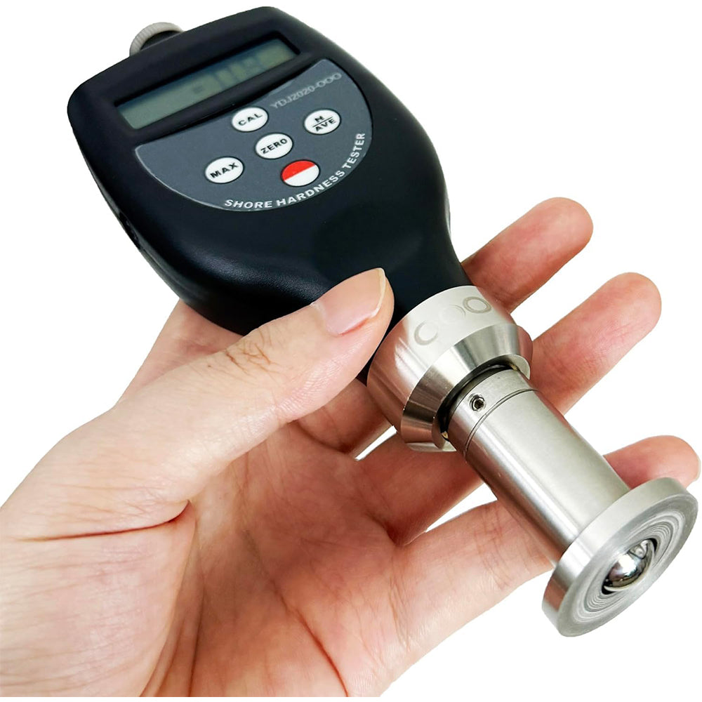 VTSYIQI Handheld Shore OOO Durometer Shore OOO Hardness Meter for Sponge- and Cellular Rubber Foam Rubber Silicone Gel-Like Materials with Measurement Range 10~90HOOO Indenter R6.35Spherical Radius