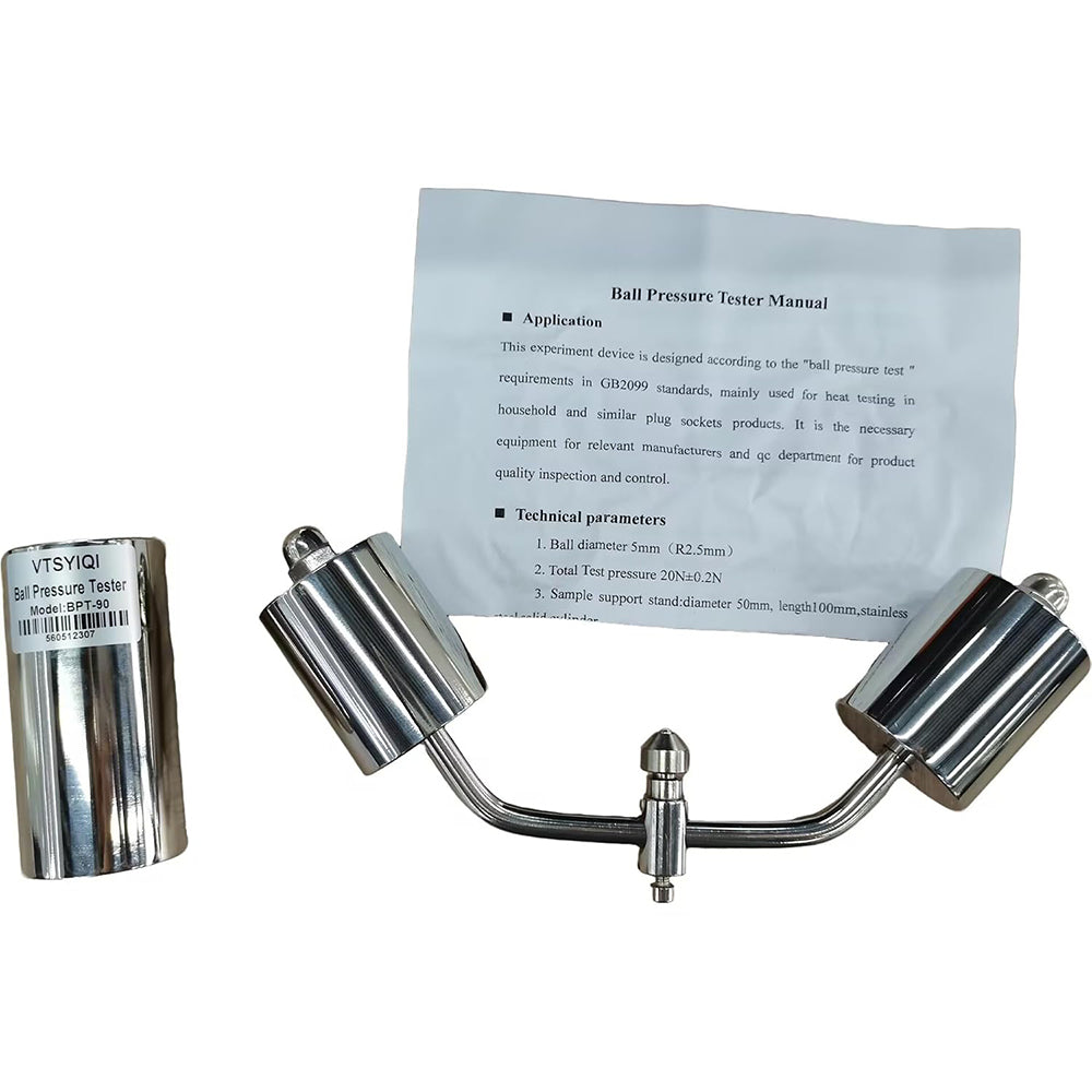 VTSYIQI Ball Pressure Tester Ball Pressure Apparatus with Ball Diameter 5mm(R2.5mm) Total Test Pressure 20N±0.2N for Fire Hazard Testing Plug And Socket Heat-resistant Detecting Etc