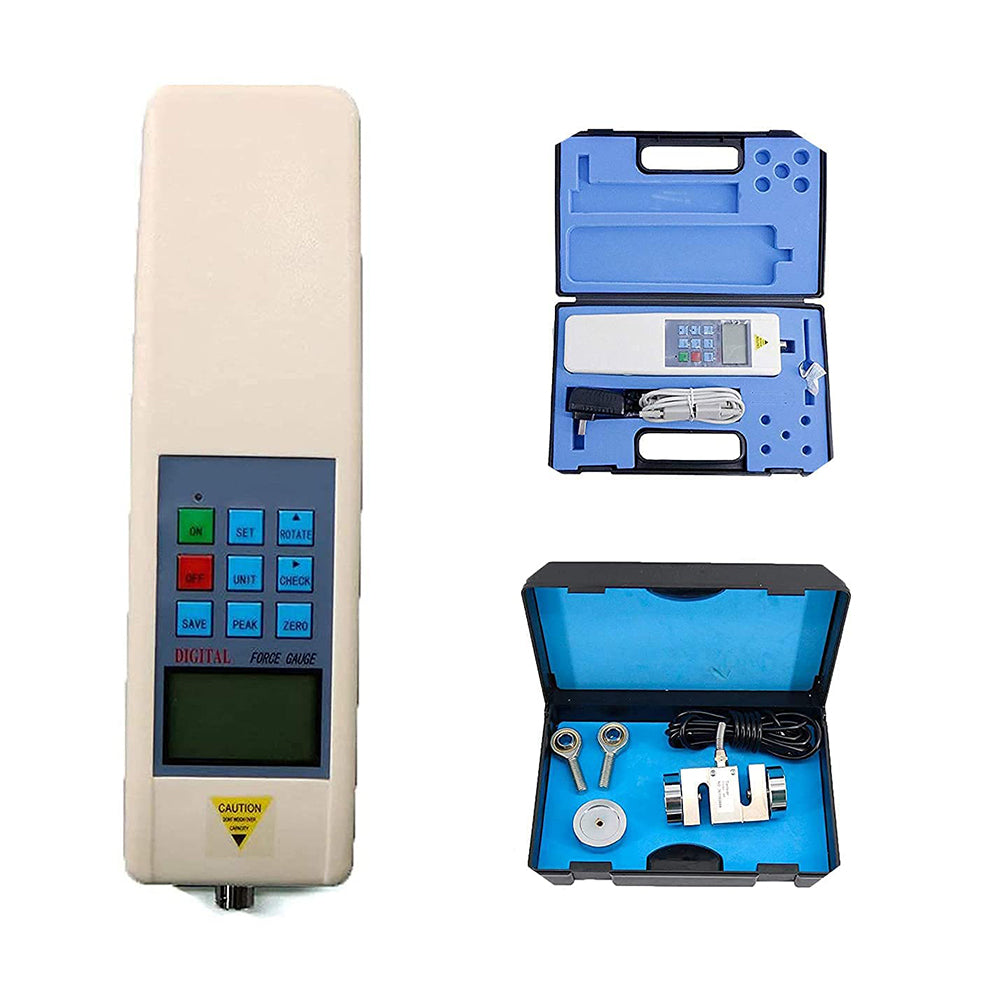 VTSYIQI Push Pull Force Gauge Digital Pull Force Gauge for Push-Pull Load Insertion Force Test Destructive Test with Peak Load Value 3000N/300kg/650Lb Load Division Value 1N/0.1kg/0.1Lb Indication Error ±1% External Sensor Comparasion Value Setting
