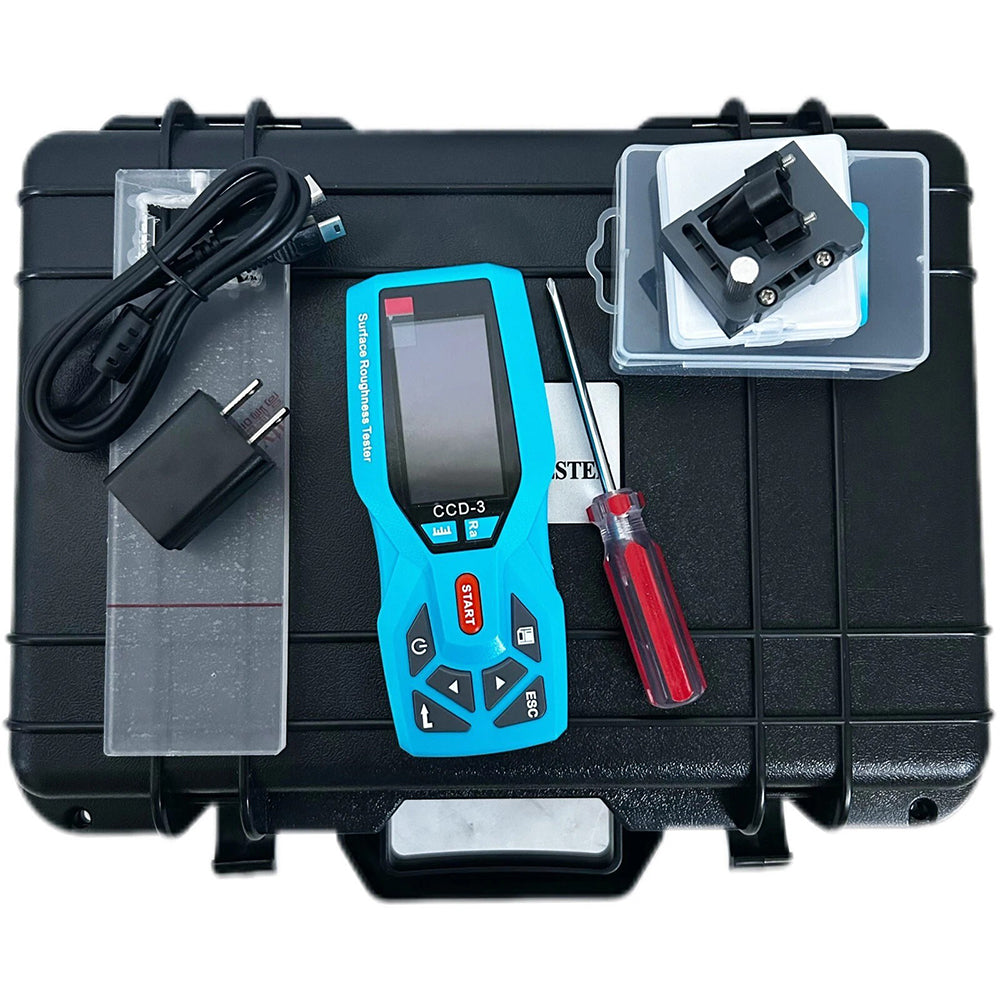 VTSYIQI Digital Surface Roughness Tester Meter Portable Surface Profilometer Profile Gauge Instruments Surftest with 20 Parameters Range Ra Rz Real-time Clock Settings and Display
