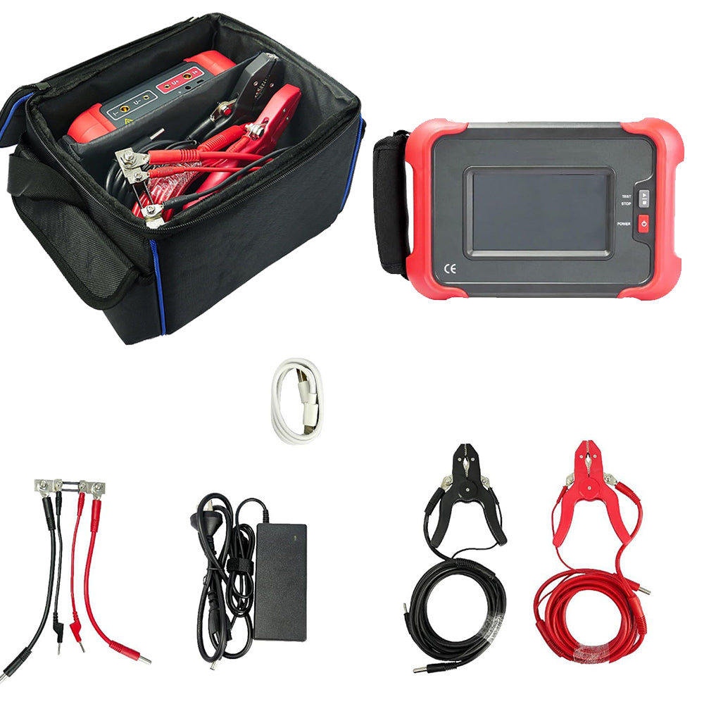 VTSYIQI Handheld Loop Resistance Tester Contact Resistance Testing Device with Measurement Range 0.0uΩ~10.000mΩ DC Test Current 50A 100A 2 Gear Precision 4-Wire Method 2 Channels A/D simultaneous Detection Test Time Fast 10s 20s 30s 40s 50s 60s