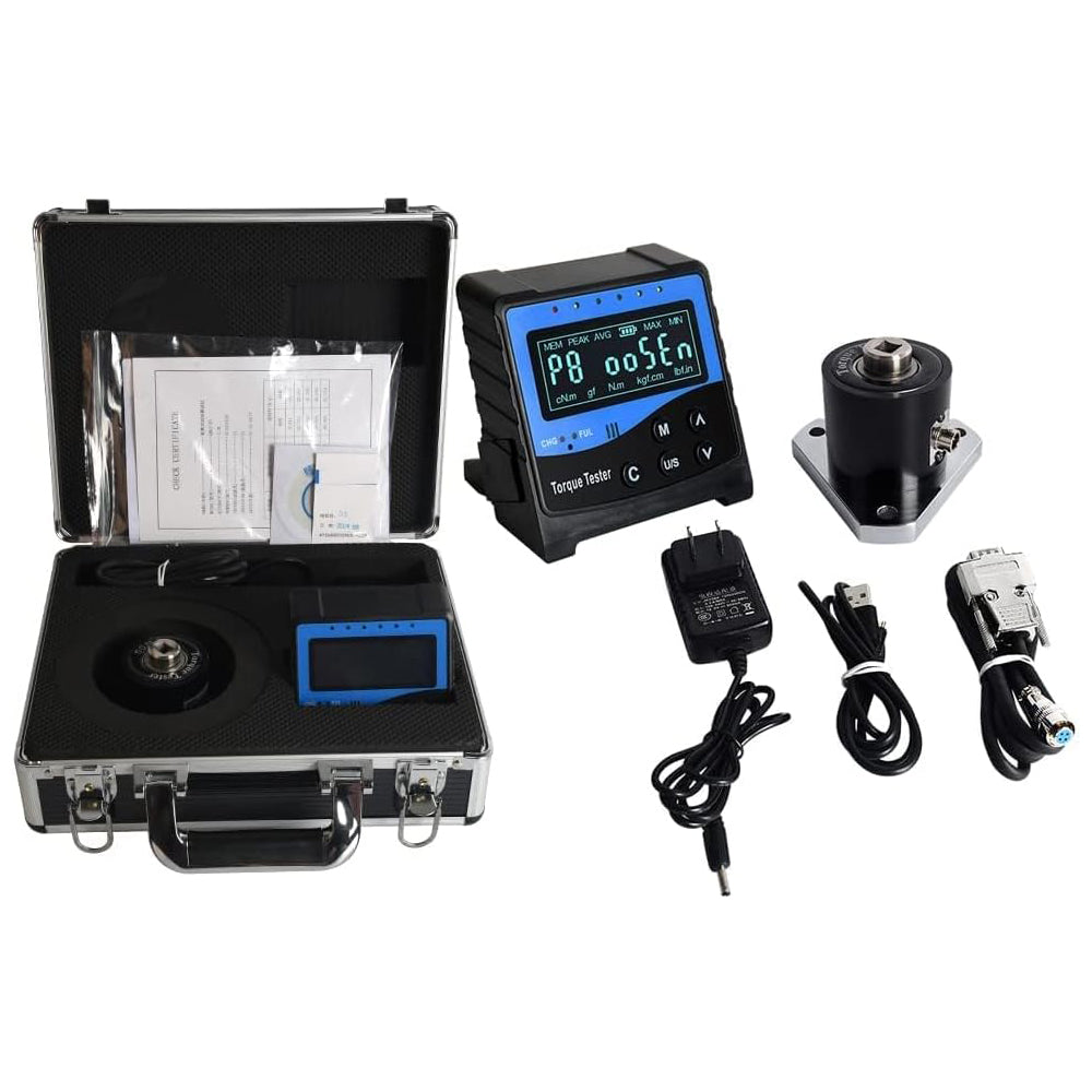 VTSYIQI Torque Sensor Calibration Instrument Torque Wrench Calibration with Connector Size 1/4 Torque Range 0.500 To 5.00 N.m Three Units Nm, Kgf.cm, lbf.in. Output Function USB Line Accuracy ±1% Operation Mode PEAK MODE/TRACK MODE/MAX PEAK MODE