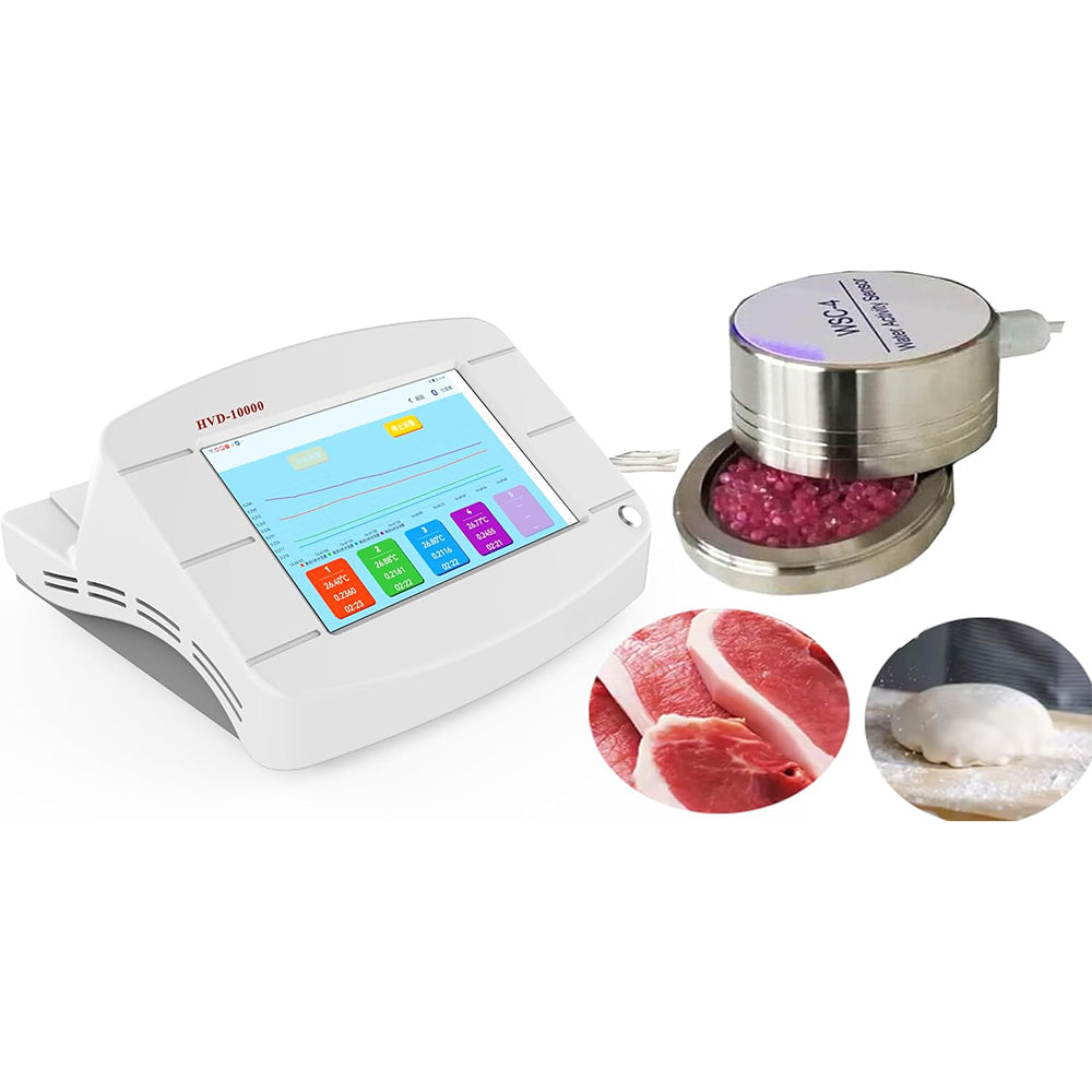 VTSYIQI Touch Screen Water Activity Meter Instrument For Paste Jam Jello Dough With Range 0 to 1.0000aw Repeatability 0.0001aw Accuracy ±0.0100aw ISO Standard USB Interface 7-inch HD Display Screen