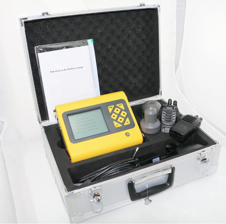 VTSYIQI Concrete Floor Slab Thickness Meter Concrete Floor Slab Thickness Gauge with Long Test Distance Test Distance Can Up to 800mm Test Scope 40mm-800mm Data Storage Function  for Measuring Concrete Slab Thickness Without Drilling