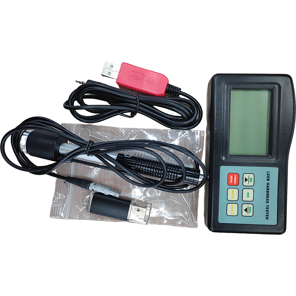 VTSYIQI Digital Leeb Hardness Tester Meter Gauge with USB Data Cable Software For 200 to 900 HLD Metals Durometer Instrument HRB HRC HV HB HS HL for Solid Aluminum Alloy Housing