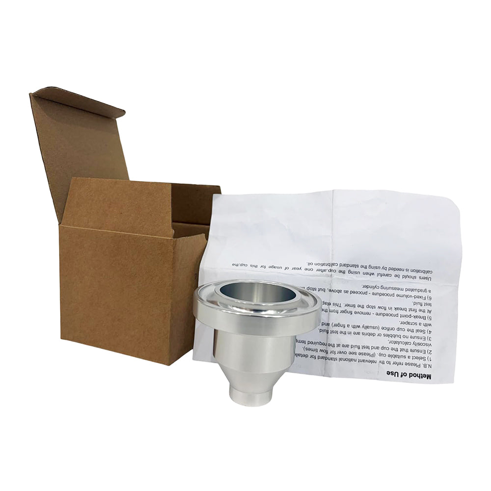 VTSYIQI Desktop Din Flow Cup Din 3 Viscosity Cup with Inner Diameter 3mm±0.02mm Measuring Range 30 To 300cSt Cup Material Aluminum Cup Volume 100±1ml Reference to Standard DIN 53211