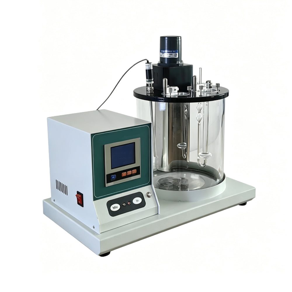VTSYIQI Kinematic Viscometer Digital Petroleum Viscosity Testing Equipment with GB/T265-88 Rotating Speed 1200r/min Accuracy ±0.1℃ Constant Temperature Bath Sets Mixer Impeller Diameter φ50mm