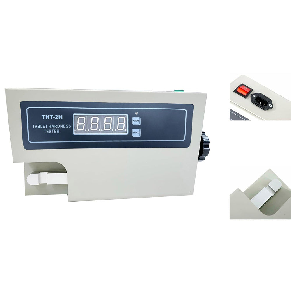 VTSYIQI Tablet Hardness Test Apparatus Tablet Hardness Testers with LED Display Hardness Range (2～200) N/(0.2～20) kg N/KG Conversion by One-Button Hardness Accuracy ±1.5% for Detecting Breaking Hardness of Tablet