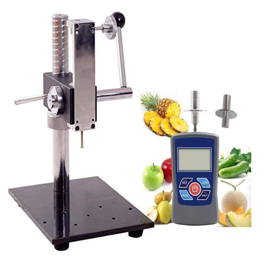 VTSYIQI Fruit Firmness Tester with Test Stand for Soft and Hard Fruits Hardness Measurement with Range 0.2～15 Kgf/cm2 0.4～30Kgf/cm2 2 Pressure Heads Φ11.1mm Φ7.9mm