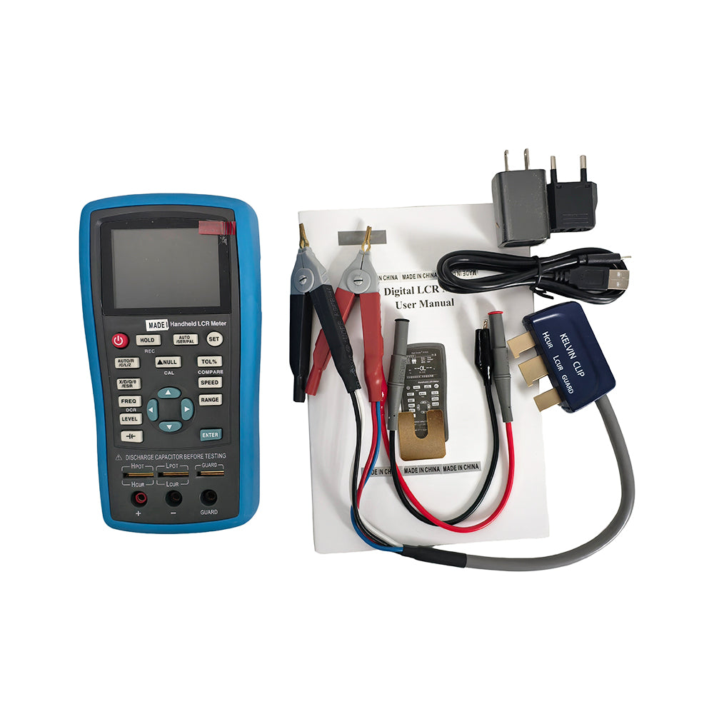VTSYIQI Digital LCR Meter Inductance Resistance Capacitance Meter LCR Bridge Analyzer with Basic Accuracy 0.2% Testing Frequency 100Hz 120Hz 1KHz 10KHz 40kHz 100KHz DCR Mode Electrolytic Capacitor Mode USB Communication Interface