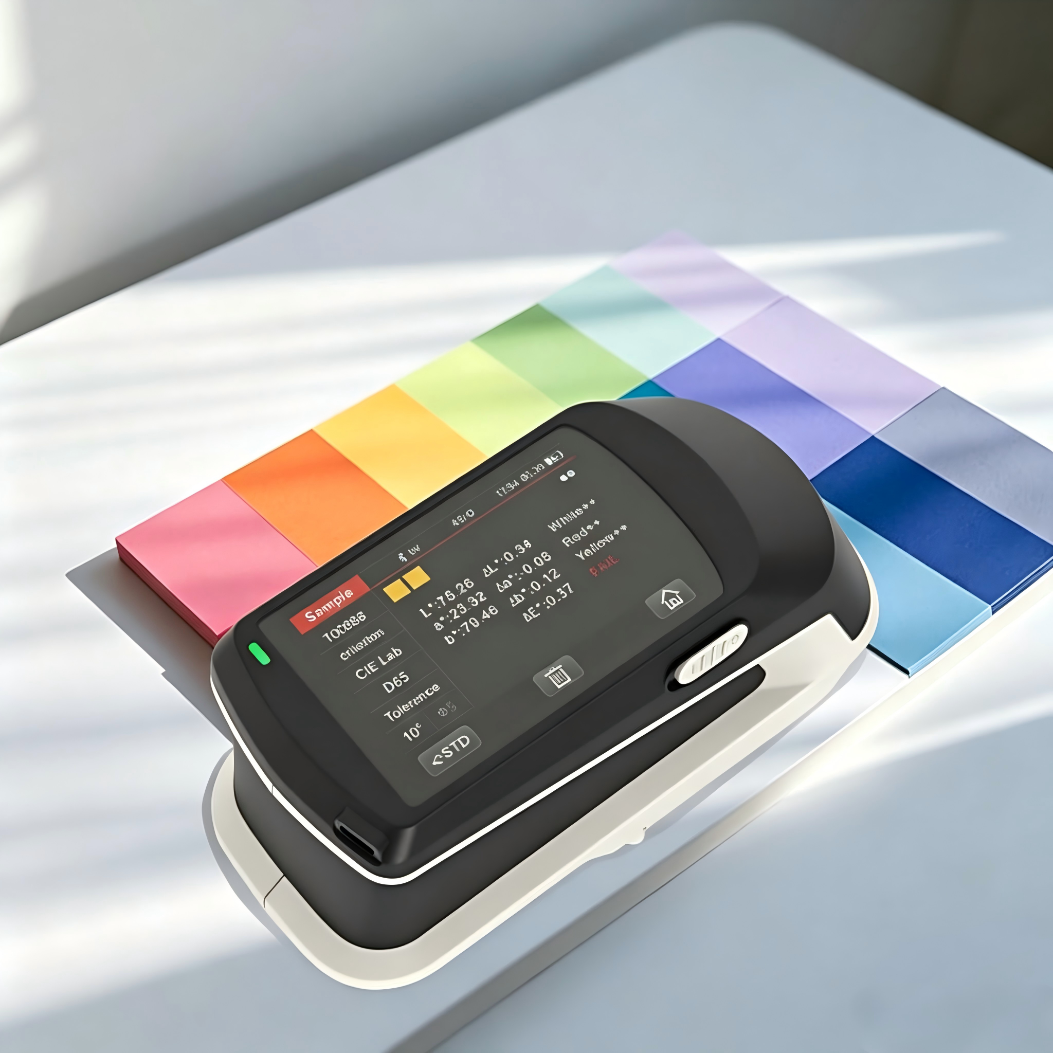 VTSYIQI Multi Aperture Spectrophotometer with Aperture 12mm 11mm 10mm 6mm 5mm 3mm 1*3mm Repeatability Spectral Reflectance MAV, Standard Deviation ≤ 0.07% Chromaticity Value MAV, within ΔE*ab 0.018 Illumination 45/0