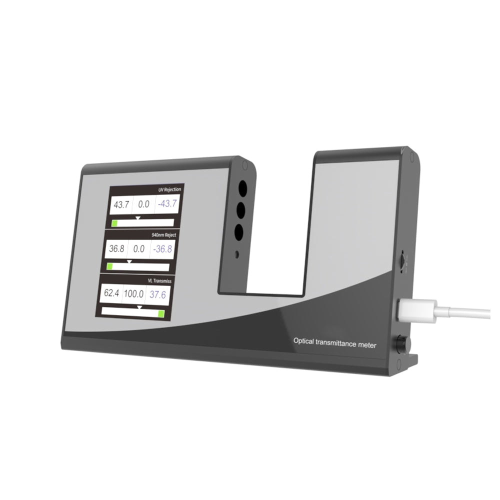 VTSYIQI Film Light Transmission Meter Digital Light Transmittance Meter with Illumination Light Source Ultraviolet Visible Infrared 940nm Measuring Wavelength Range Visible Light 380nm-760nm Infrared Peak Wavelength 940nm for Glass Film Plastic