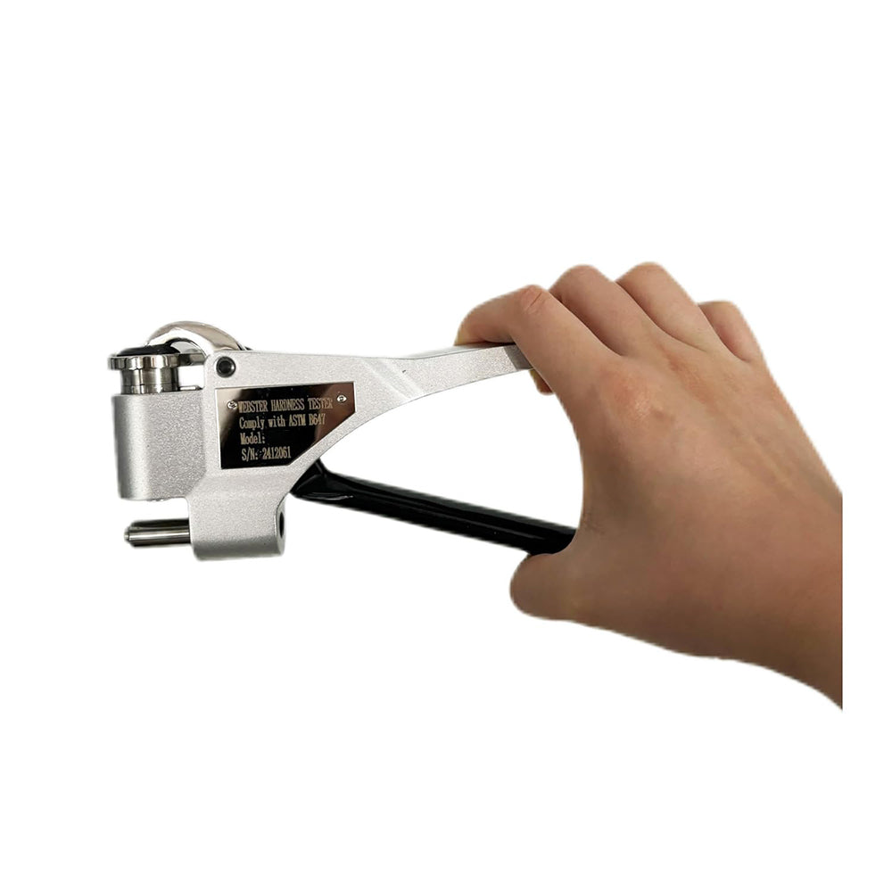 VTSYIQI Webster Hardness Tester for Aluminum  Webster Durometer with Thickness 0.6-8mm Inner Diameter>6mm Measuring Scope 0-20HW Hardness Range 25-110HRE,58-131HRV Accuracy 0.5HW