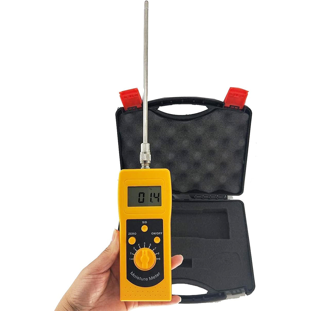 VTSYIQI Sea Sand Moisture Tester Sand Moisture Content Meter with Measuring Range Single Precision 0~90% Display Accuracy 0.1/0.01 Accuracy ±0.5% n Large Screen with Backlit LCD Display