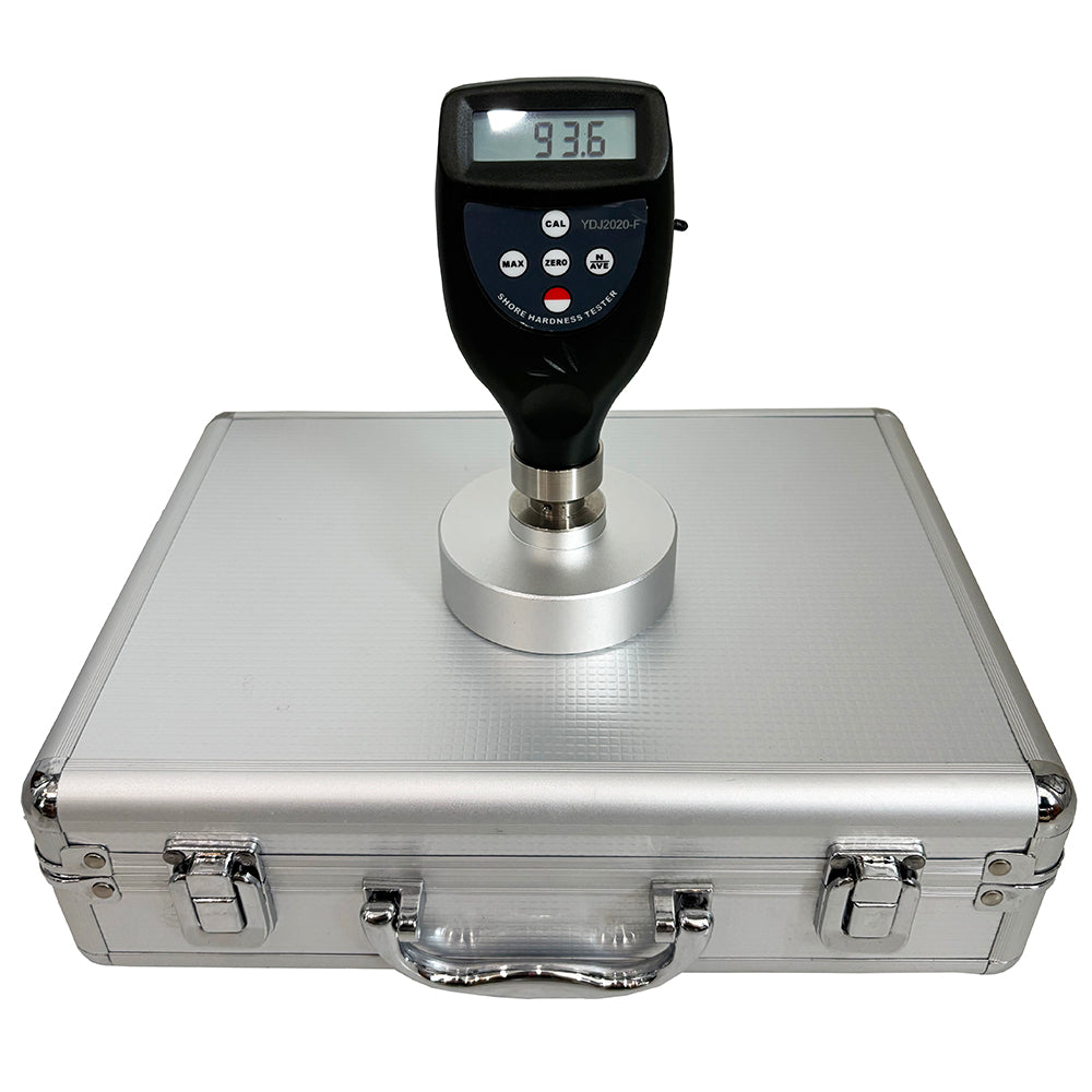 VTSYIQI Shore F Durometer Sponge Foam Hardness Tester with Measurement Range 10 to 90HF Resolution 0.1HF Presser Foot 80mm Diameter for Sponge Soft Foam Pillow Polyurethane Rubber