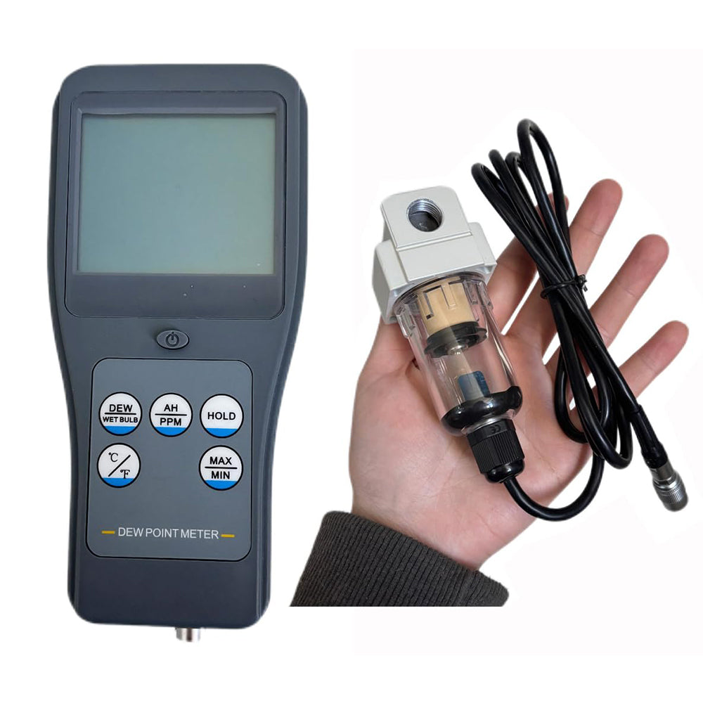 VTSYIQI Split Type Dew Point Meter Portable Dewpoint Meter with Dew Point Temperature Range -45~120°C (-49~248°F) Wet Bulb Temperature Range -20~40°C (-4~104°F) Absolute Humidity Range 0~400g/m³ Resolution 0.01