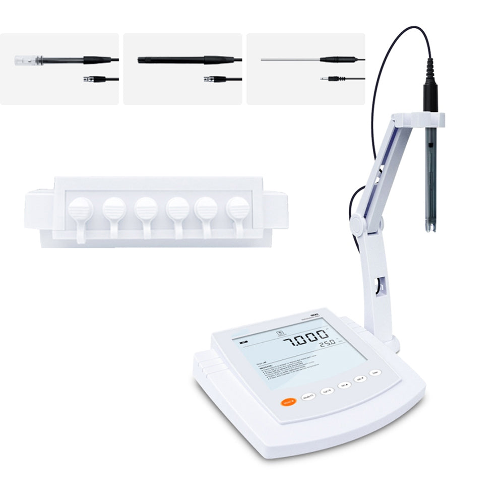 VTSYIQI Benchtop Multi Parameter Water Quality Meter Lab Water Quality Meter with Conductivity Standard Solutions Range -2.000 to 20.000 pH and Range -1999.9 to 1999.9 mV 13 Customizable Options Setup Menu for Measuring pH mV Conductivity TDS Temp