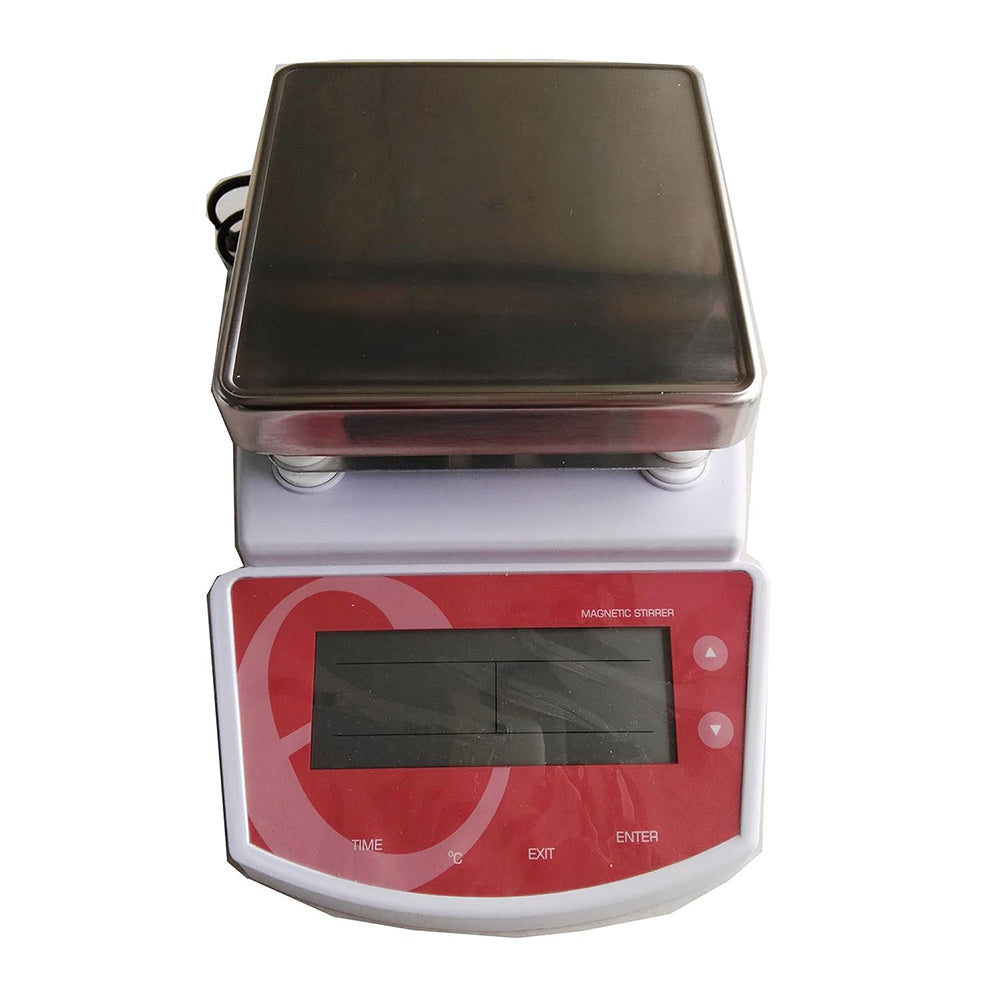 VTSYIQI Hotplate Magnetic Stirrer Thermostatic Magnetic Stirrer 2L with Stirring Speed 0 to 1250rpm Stirring Capacity 0~2000mL Temperature Range Room Temperature to 400°C Large Screen LCD Display