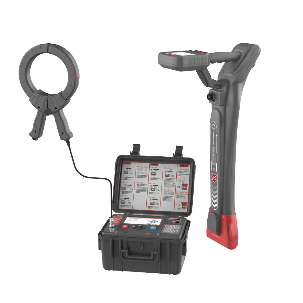 VTSYIQI Underground Utility Locators Underground Cable Locator Pipeline Locator Kit with 20m Depth Transmitter Frequencies Accuracy ± 5% to -10% Signal Transmitter Receiver Clamp for Pipeline Path Detection
