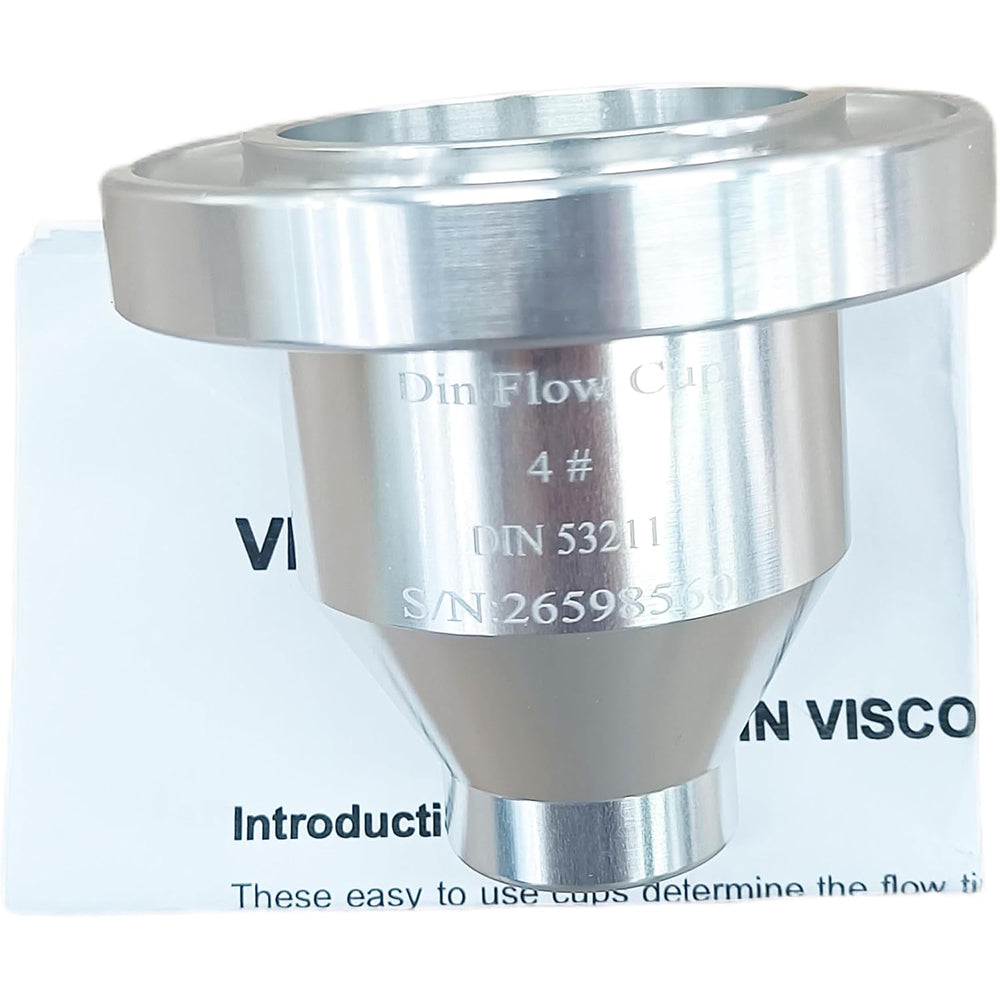 VTSYIQI DIN Viscosity Cup 4mm DIN Flow Cup with Hole Diameter 4mm+0.02mm Measuring Range 96-693CSt Cup Material Aluminum Cup Volume 100±1ml DIN 53211 Standard for Measuring The Viscosity of Coatings Etc