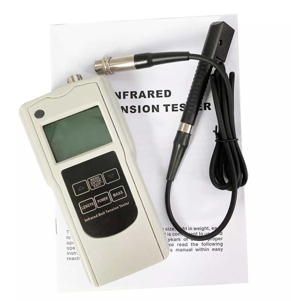 VTSYIQI Infrared Belt Tension Meter Infrared Belt Tensiometer with Measurement Range 10Hz~500Hz Input Range Free Belt Length Max 99.99m Belt Mass Max 9.999kg/m Optical Path Distance 3-20mm Split Sensor Depth About 66mm