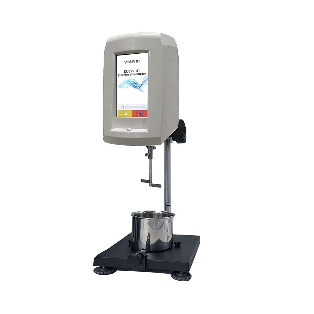 VTSYIQI Stormer Viscometer Viscosity Tester Viscosity Meter Paint Ink Viscosity Meter with 5 inch Colorful Touch Screen KU Value Digital rotational viscometer Rotary visometer