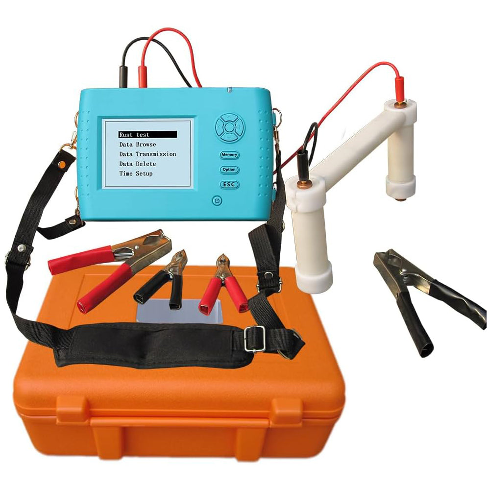 VTSYIQI Rebar Corrosion Detection Digital Steel Bar Rust Detector with Measure Potential ±1000mv Accuracy ±1mv Distance 0-1000mm Measure Area 8100 m2 USB Interface 50000 Test Points